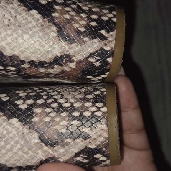 Steve Madden Women's Snake Print Block Heels Brown/Cream/Black Size 8.5 - Picture 12 of 13